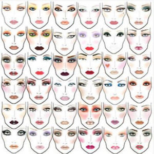 Makeup Classes on 2000 Mac Makeup Face Charts Cosmetics Training Manual   Ebay