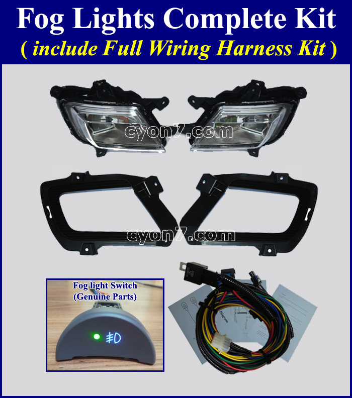 Fog Lamp Complete Kit Wiring Harness Kit for HYUNDAI, KIA ... kia fog light wiring diagram 