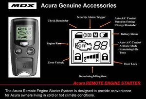 Acura  2011 on 2012 Acura Mdx Factory Remote Start System New   Ebay