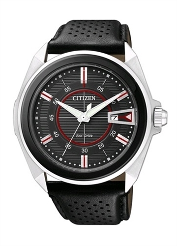 2012 CITIZEN ECO-DRIVE 100m LEATHER MEN'S SPORTS WATCH AW1060-08E