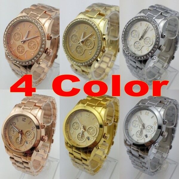2013 New style Fashion Watches Stainless Steel Women/men's Wrist Watch 4 color