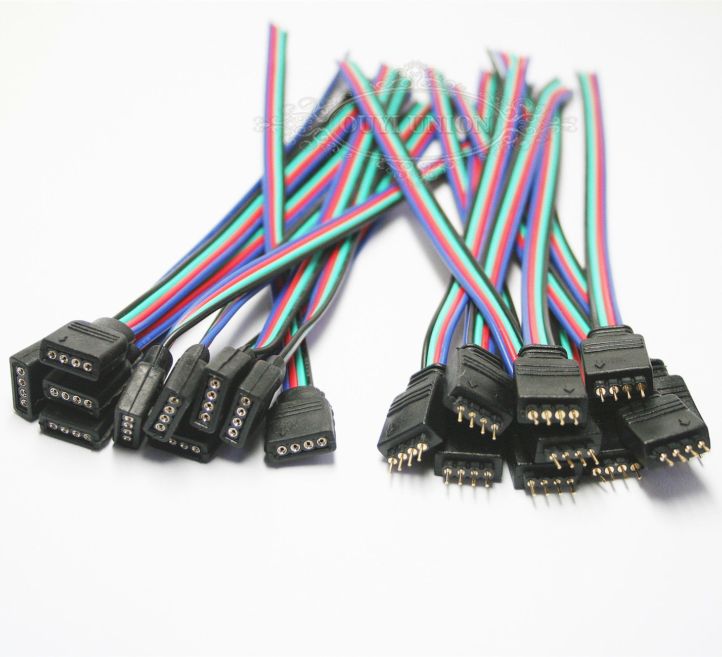 20PCS 4pin 4 Pin Female With Wire RGB Connector For 3528 5050 LED Strip eBay
