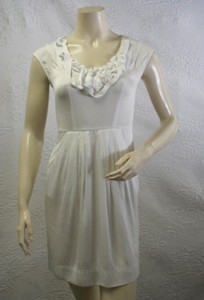 Bcbg White Dress on 238 Bcbg Off White Twisted Sleeveless Silk Dress 0   Ebay