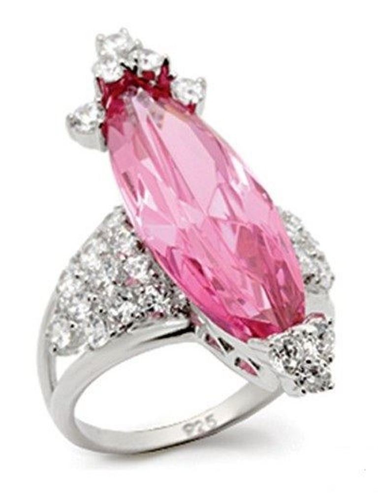 24 5ct Sim Lab Pink Sapphire Marquise CZ Ac