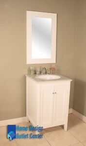Bathroom Vanity Single Sink on 24 Single Sink Bathroom Vanity Cabinet Solid Wood Carrara Marble White