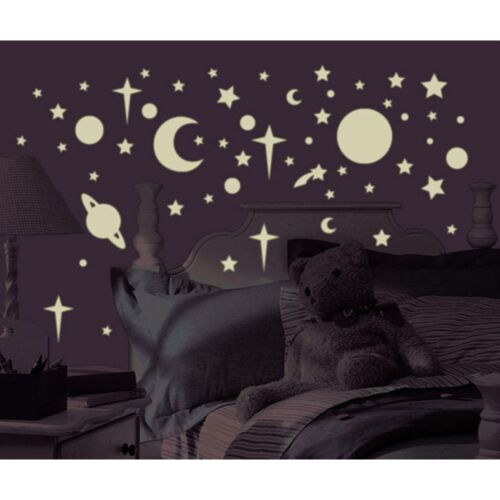 258 New Glow in the Dark STARS SUNS PLANETS WALL DECALS Kids Bedroom Stickers in Home & Garden, Kids & Teens at Home, Bedroom, Playroom & Dorm Decor | eBay