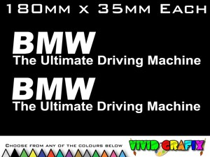 Bmw the ultimate driving machine sticker #4