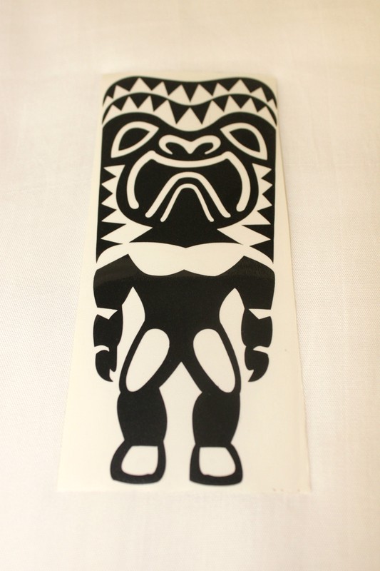 3" BLACK HAWAII HAWAIIAN ISLAND TIKI Vinyl Car Truck Window Decal