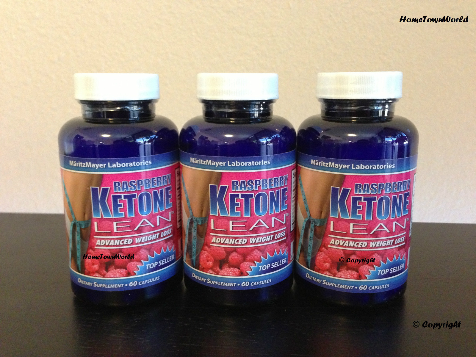 3 BOT RASPBERRY KETONE LEAN Advanced Fat Weight Loss 60 CAPS