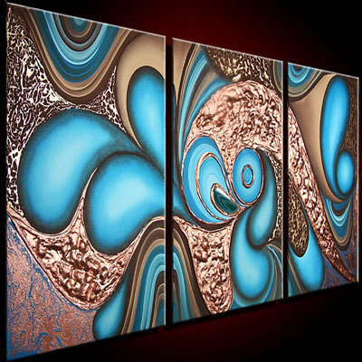 Abstract Pieces Painting Decor painting No glass on on Modern Art Oil Canvas canvas Wall Large