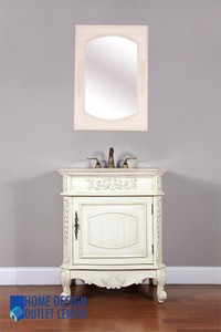 Single Bathroom Vanities on 30  Traditional Bathroom Single Sink Vanity Cabinet Marble Solid Wood