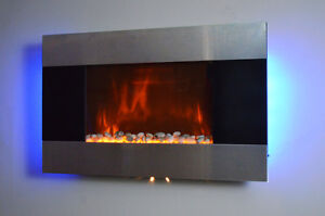 36" Wall Mounted Electric Fireplace Heater Blacklight 1500W 5200BTUS 