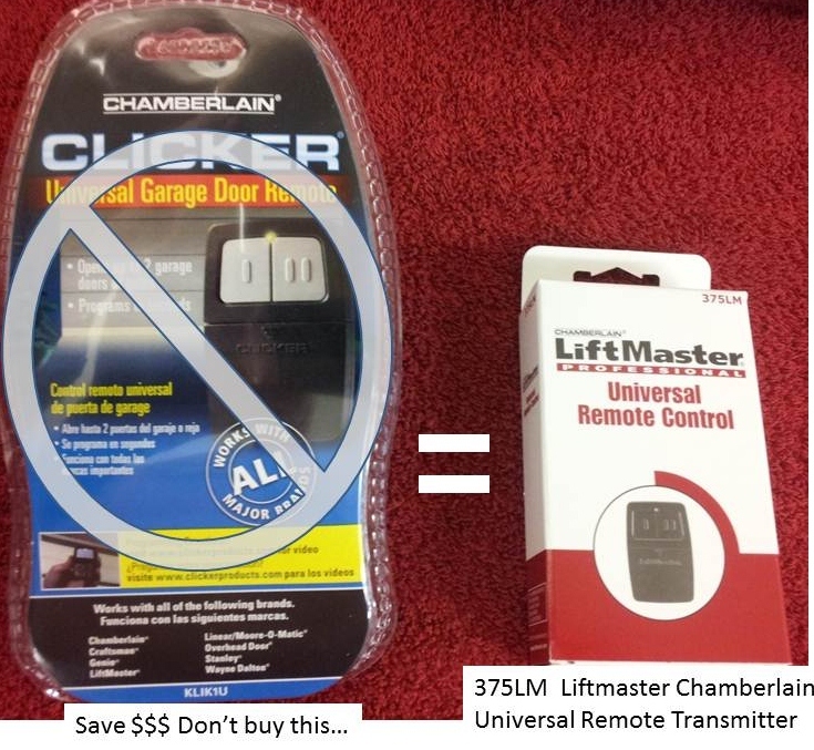 375lm Liftmaster Chamberlain Universal Remote Genie 373 Klik1u