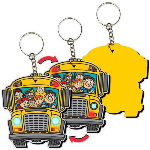School Bus Kids Key Chain
