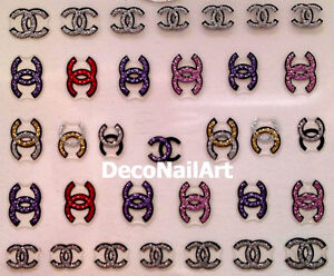 Logo Design  on 3d Pvc Glitter Design Logo Label Nail Art Diy Decals Seals Stickers