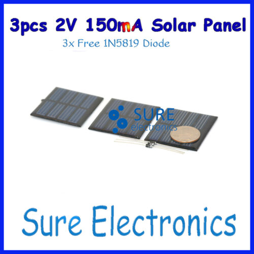 3pcs 3X 2V, 150mA 300mW 1Watts 1W Totally Solar Panel Power Cell For Charger in Business & Industrial, Fuel & Energy, Alternative Fuel & Energy | eBay