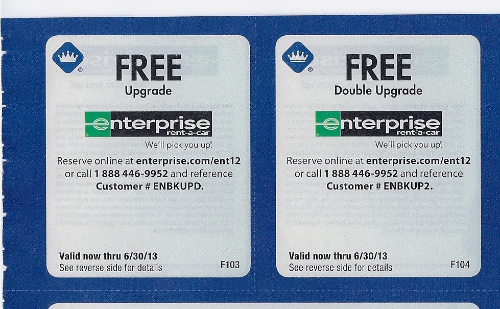Rental Car Coupons Enterprise Free Upgrade