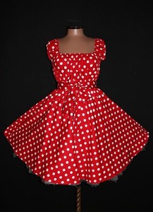  Size  Dress on Dots Rockabilly Swing Dress Plus Size 24 26 28 Red White Pin Up   Ebay