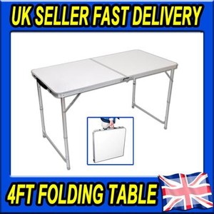  FOLDING PORTABLE CAMPING PICNIC PARTY DINING TABLE HEIGHT ADJUST