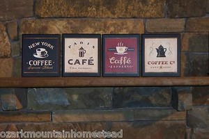 Kitchen Signs on Shop Plaques Country Red Kitchen Wall Decor Signs Paris Cafe New York