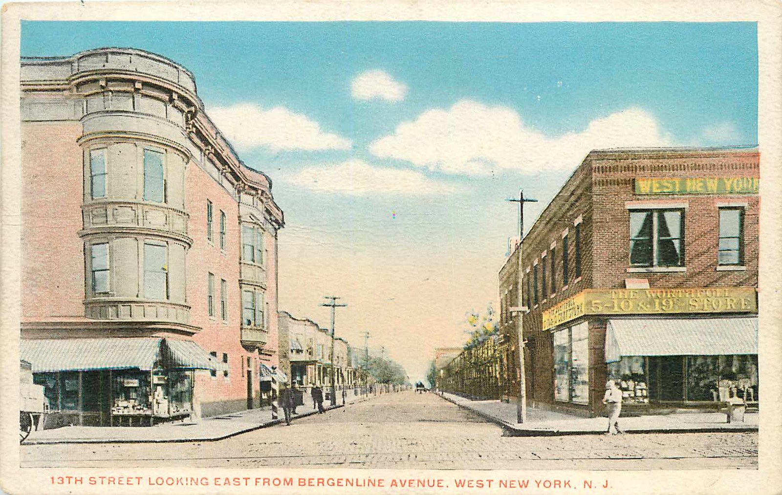 StoreonBergenlineAveWESTNEWYORKNJOldPostcard1910