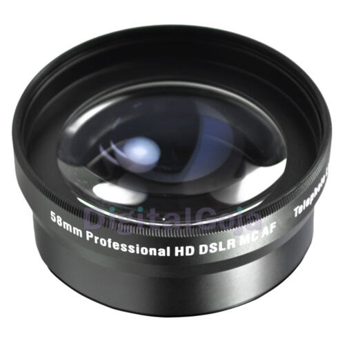 58MM 2x Telephoto Zoom Lens for Canon Rebel T4i T3i T3 T2i T2 T1i XT XTi XS XSi in Cameras & Photo, Lenses & Filters, Lenses | eBay
