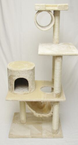 60" New Cat Tree / Cat Condo / Cat Furniture Scratcher- Beige in Pet Supplies, Cat Supplies, Furniture & Scratchers | eBay