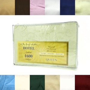 6pc Bed Sheet Set Flat Fitted Deep Pocket Fits Mattress Queen Full 4 