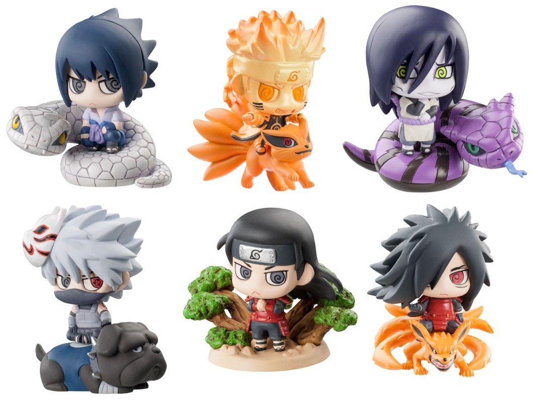 6x Naruto 2.5" Mini Action Figures Set Kakashi Sasuke Madara