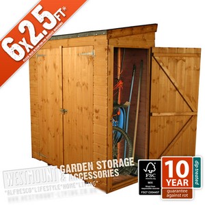 ... FT-QUALITY-SHIPLAP-T-G-TALL-NARROW-WOODEN-BIKE-STORAGE-SHED-NEW