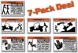 Pack Funny UTV Warning Stickers Decals RZR 900 XP s 4 | eBay