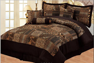 King Size Bedspreads on Piece King Size Safari Print Premium Comforter Set Bed In A Bag
