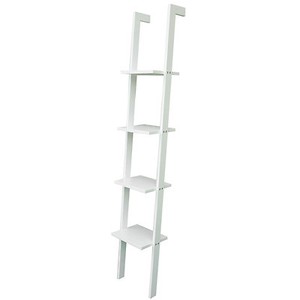  Leaning Ladder Wood Display Bookshelf Book Case Bookcase Shelf | eBay