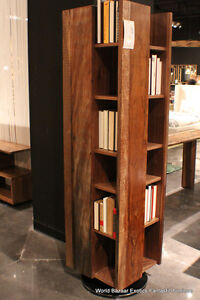 74 inch bookshelf bookcase swivel crafted of walnut and reclaim woods simply amazing