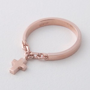 CHARM RING ROSE RING WITH cross  CROSS rose charm eBay  gold A GOLD CROSS CHAIN JEWELRY