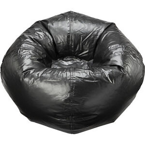 96 inch Round Vinyl Matte Bean Bag Large Chair Relax Sit Gaming Black