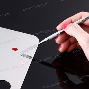 Professional Makeup Palettes on High Quality Pro Stainless Steel Cosmetic Makeup Palette Spatula