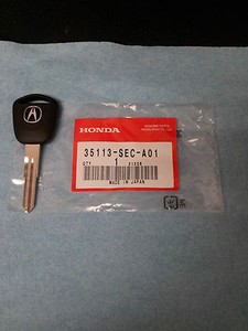 Acura  2004 on Acura Oem Factory Blank Immobilizer Key 2004 2006 Tl 2004 2008 Tsx