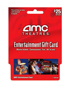  Theatres on Amc Theatres Gift Card   Ebay