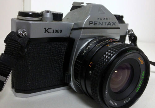 ASAHI PENTAX K1000 35mm FILM SLR CAMERA w/ SEARS MC 1:2.8 28mm Lens & Strap in Cameras & Photo, Film Photography, Film Cameras | eBay