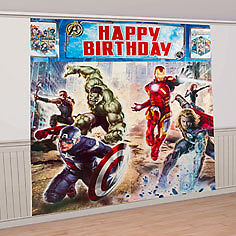 AVENGERS GIANT SCENE SETTER Poster DECORATION Super Hero Birthday Party Supplies in Home & Garden, Holidays, Cards & Party Supply, Party Supplies | eBay