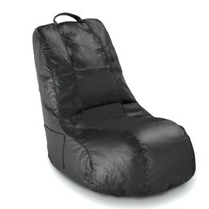 Ace Bayou Lycra Video Floor Bean Bag All Black/Black Teen TV Gaming Chair New