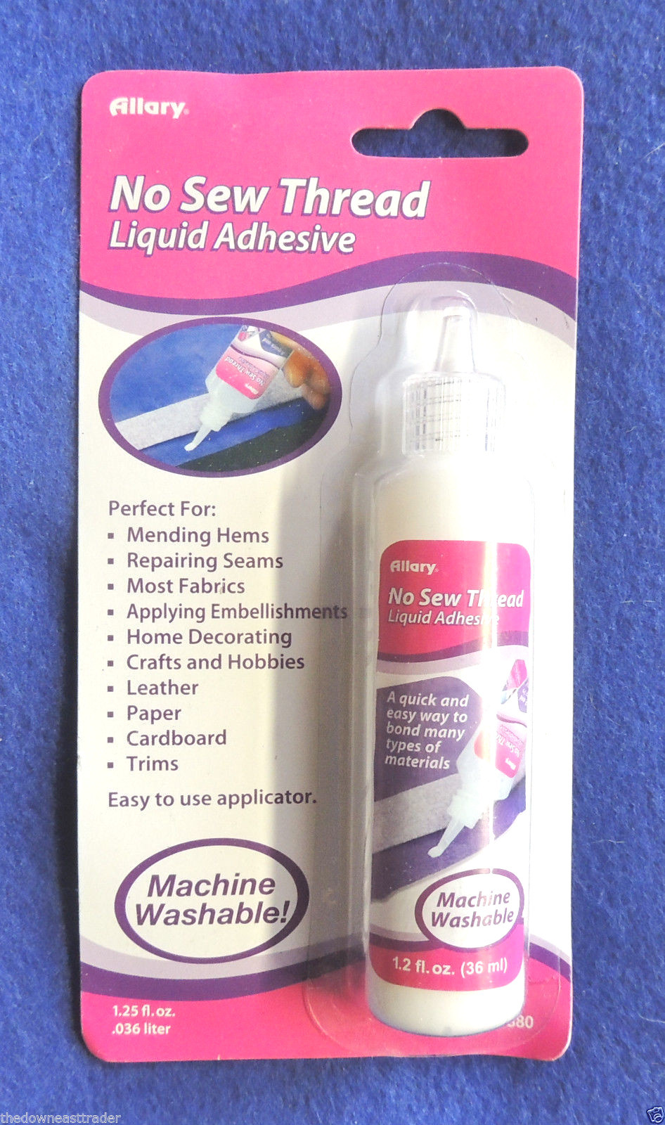 Allary 880 NoSew Thread Liquid Adhesive Bond Cloth & Many Materials