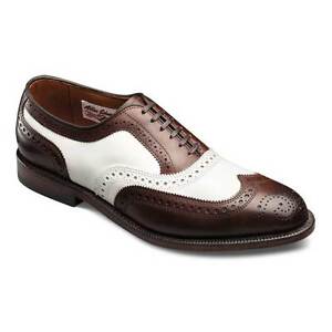 Brown  White Shoes on Broadstreet Brown   White Leather Wing Tip Dress Shoe 9023   Ebay