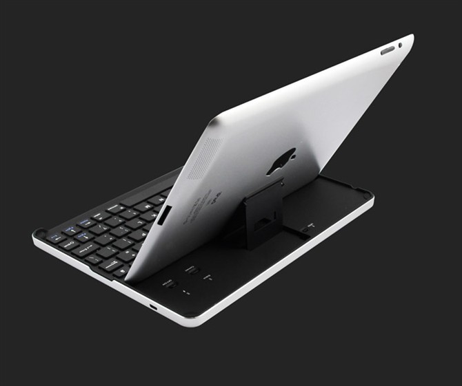 Aluminum Bluetooth 3.0 Keyboard Case Cover With Stand for the New iPad 4 3 & 2