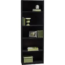 Ameriwood 5 Shelf Bookcase Multiple Finishes Adjustable 9.31 x 24.68 x 71.5