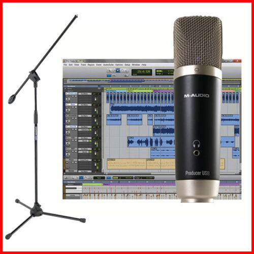 Avid Vocal Studio - M-Audio Producer USB Recording Mic + Pro Tools SE w/ Stand in Musical Instruments & Gear, Pro Audio Equipment, Microphones | eBay