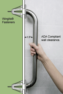 Bathroom Grab Bars on Bathroom Shower Safety Grab Bar W  Cover 24  Stainless Steel Handicap