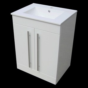 Bathroom Vanities  Sinks on Bathroom Vanity Unit Basin Sink 600mm Square New Floor Standing Modern