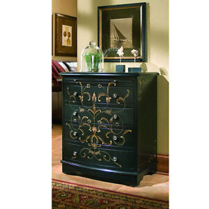 AMAZON.COM: BLACK AND GOLD HAND-PAINTED CHEST: HOME  KITCHEN